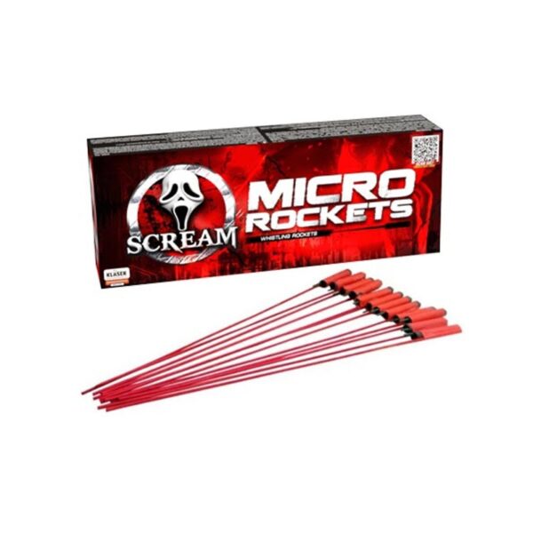 Gwiżdżące rakietki Klasek Scream Rocket Micro RS1 - 12 sztuk