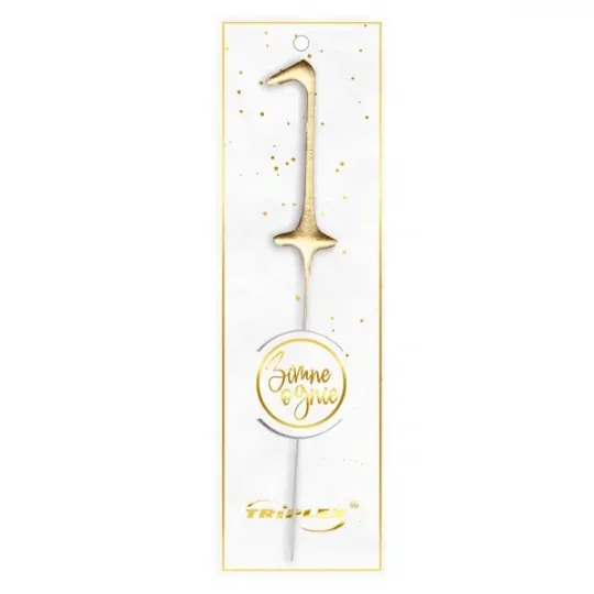 Zimne Ognie Triplex Cyfra "1" złote TXF801 - 1 sztuka