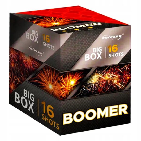 BOOMER-MAX-KALIBER-49mm-WYRZUTNIA-FAJERWERKOW-NA-SYLWESTRA-TRIPLEX-TXB702 Wyrzutnia Triplex BOOMER TXB702 - 16 strzałów 2"