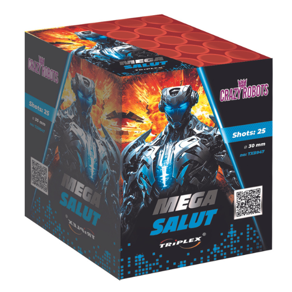 Wyrzutnia Hukowa Triplex MEGA SALUT TXB947 - 25 strzałów 1.2"