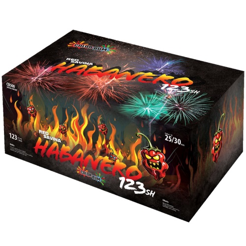 Color-Bum-Habanero-Red-Savina-123s-CB500 Wyrzutnia Color Bum HABANERO Red Savina CB500 - 123 strzały 25/30m