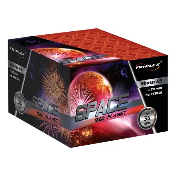 Wyrzutnia Triplex RED PLANET TXB256 - 49 strzałów 0.8"