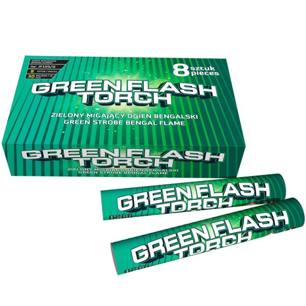 Ogień Bengalski Stroboskopowy GREEN STROBE BENGAL FLAME JF103/G Jorge - 1 sztuka