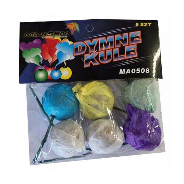 Kolorowe kulki dymne Maxsem MA0508 – 6 sztuk