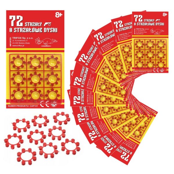 Kapiszony Hukowe Maxsem P1104 Spłonki Pistoletowe - 10 sztuk x 72 strzały