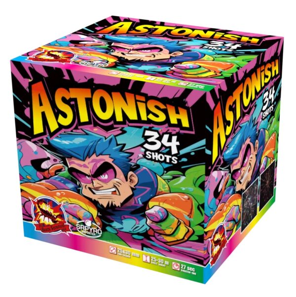 Wyrzutnia SrPyro ASTONISH CLE4367 - 34 strzały 25/30mm