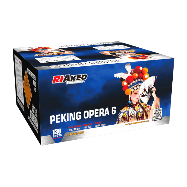 Wyrzutnia RIAKEO PEKING OPERA 6 HF-138-2475 - 138 strzałów 25/30mm