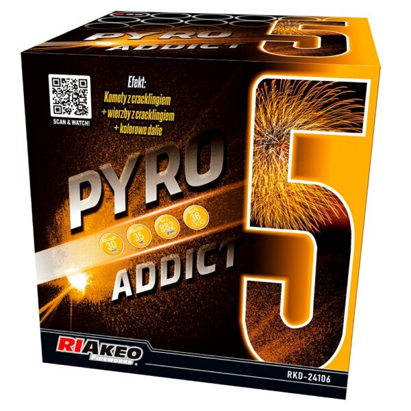 Wyrzutnia RIAKEO PYRO ADDICT 5 RKD-24106 - 36 strzałów 1.2"