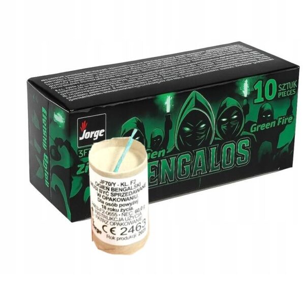 Ognie Bengalskie Jorge BENGALOS GREEN JF70/G - 1 sztuka