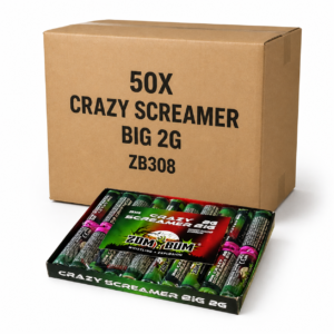 ChatGPT Image 2 maj 2026, 15_17_02 Cały karton petard Zom Bum Crazy Screamer BIG 2G ZB308 - 50 paczek
