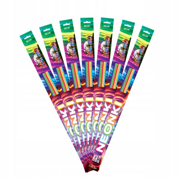 DLUGIE-ZIMNE-OGNIE-KOLOROWE-WESELNE-NEONKI-60cm-ZBC590-ZomBum-100szt-120sek Zimne ognie ZomBum Color Neonki ZBC590 60 cm - 5 sztuk