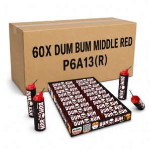 Cały karton petard Klasek Dum Bum Middle Red P6A13(R) - 60 paczek